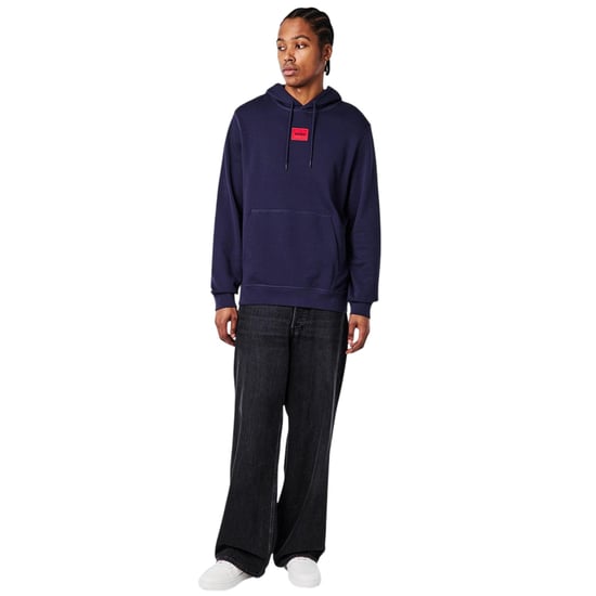 Hugo - Hoodie zum Überziehen für Herren, Baumwollmischung (Marine) - Image 1