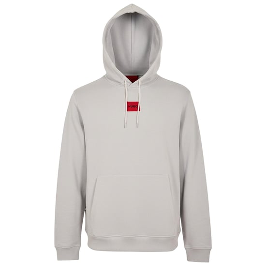 Hugo - Hoodie zum Überziehen für Herren, Baumwollmischung (Pastellgrau) - Image 2