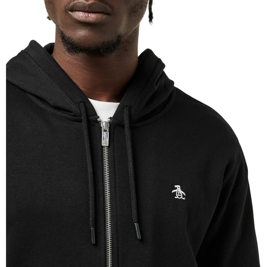 Original Penguin - Hoodie mit durchgehendem Reißverschluss für Herren, Baumwolle, Langärmlig (Schwarz) - Image 3