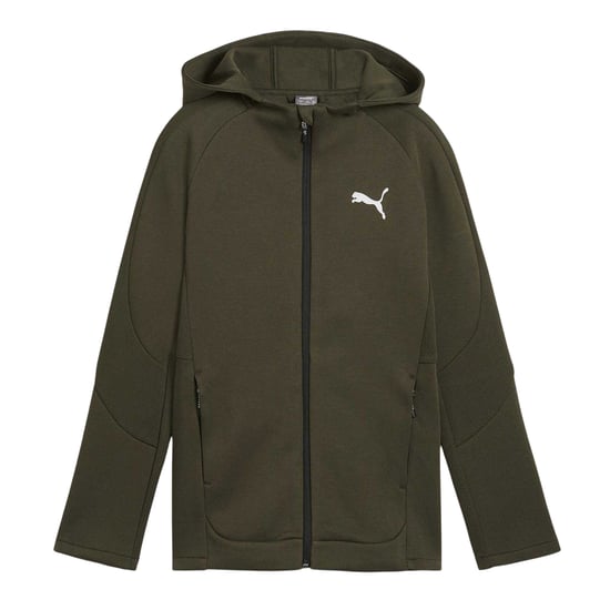 Puma - Hoodie mit durchgehendem Reißverschluss für Kinder (Dunkel-Olive) - Image 2