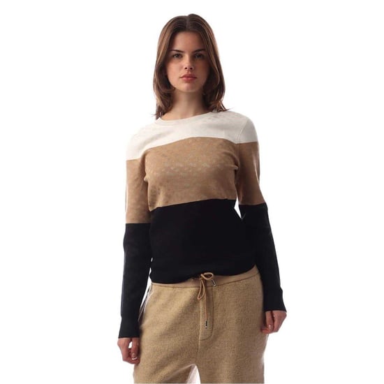 Boss - "Fireria" Sweatshirt für Damen, Rundhalsausschnitt (Cremefarbe/Hellbraun/Schwarz) - Image 2