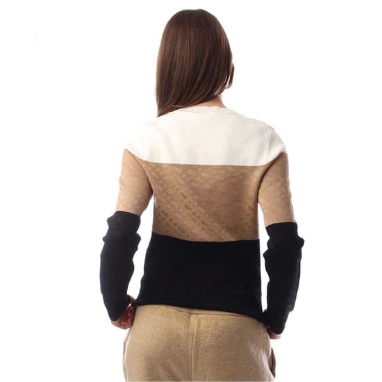 Boss - "Fireria" Sweatshirt für Damen, Rundhalsausschnitt (Cremefarbe/Hellbraun/Schwarz) - Image 3