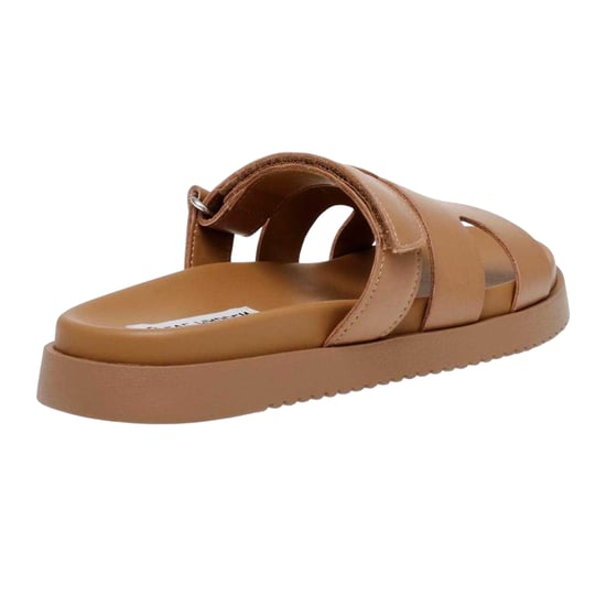 Steve Madden - "Missile-E" Pantoffeln für Kinder, Leder, flach geformter Absatz (Cognacfarbe) - Image 2