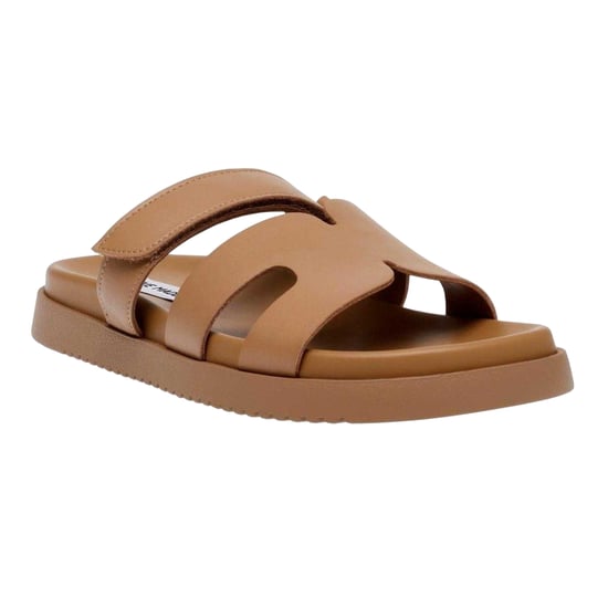 Steve Madden - "Missile-E" Pantoffeln für Kinder, Leder, flach geformter Absatz (Cognacfarbe) - Image 3