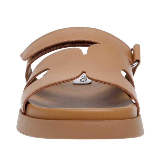 Steve Madden - "Missile-E" Pantoffeln für Kinder, Leder, flach geformter Absatz (Cognacfarbe) - Image 4
