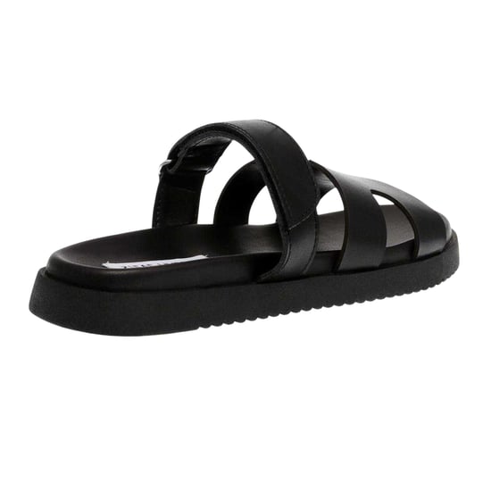 Steve Madden - "Missile-E" Pantoffeln für Kinder, Leder, flach geformter Absatz (Schwarz) - Image 2