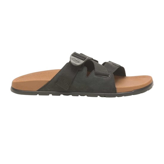 Chaco - "Lowdown" Pantoffeln für Herren, Leder, Open Toe, flach geformter Absatz (Schwarz) - Image 1