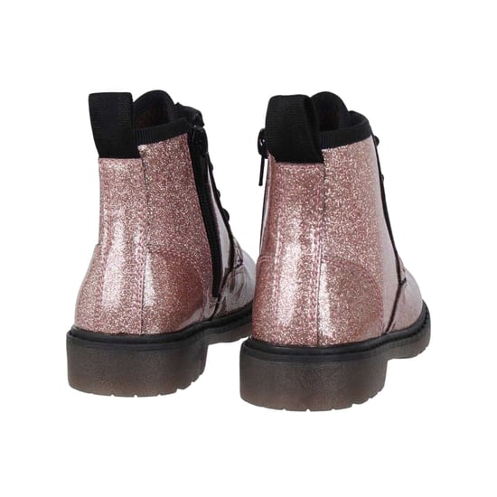 Miso - "Brandi" Glitzer Stiefeletten für Mädchen, Seitlicher Reißverschluss, Blockabsatz (Pink) - Image 2