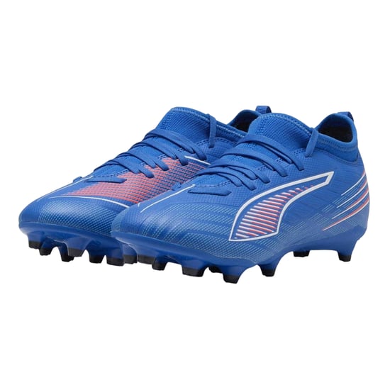 Puma - "Ultra 5 Match" Fußballschuhe mit festem Boden für Kinder (Blau/Weiß) - Image 4
