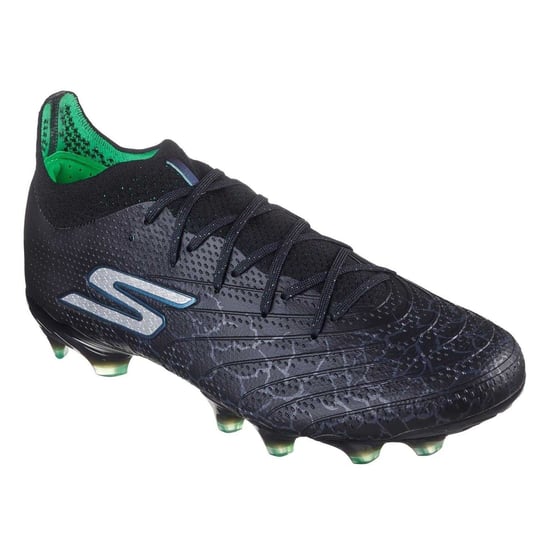 Skechers - "Elite" Gekrachtes Eis Fußballschuhe mit festem Boden für Herren (Schwarz/Silber) - Image 3