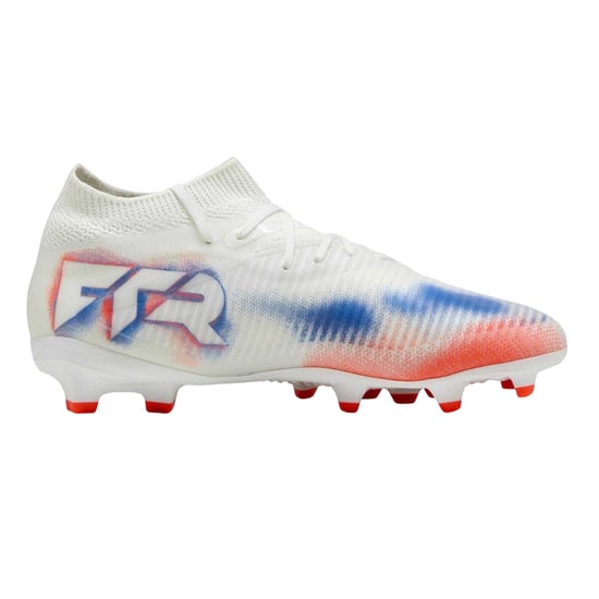 Puma Kinder Future 8 Pro Kunstrasen-Fußballschuhe (Weiß/Schwarz/Rot) - Image 1
