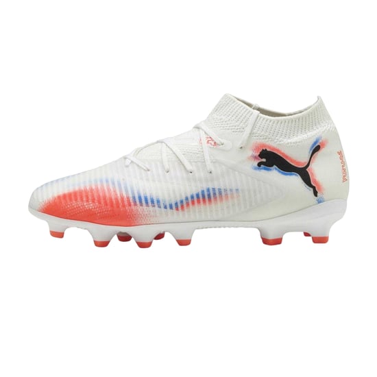 Puma Kinder Future 8 Pro Kunstrasen-Fußballschuhe (Weiß/Schwarz/Rot) - Image 2