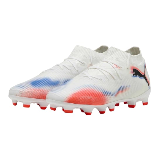 Puma Kinder Future 8 Pro Kunstrasen-Fußballschuhe (Weiß/Schwarz/Rot) - Image 4