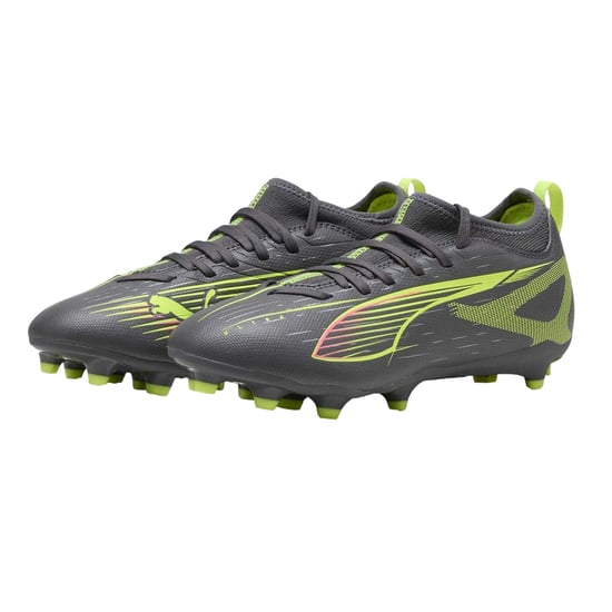 Puma - "Ultra Match" Fußballschuhe mit festem Boden für Kinder (Mattiertes Silber) - Image 4
