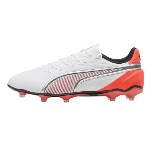 Puma - "King Match" Fußballschuhe mit festem Boden für Herren (Weiß/Rot) - Image 3