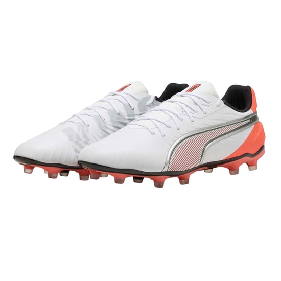 Puma - "King Match" Fußballschuhe mit festem Boden für Herren (Weiß/Rot) - Image 6