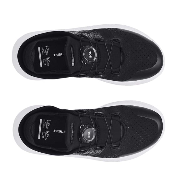 Under Armour - "UA Slipspeed" Sneaker für Herren/Damen Unisex, Leder, BOA Verschluss (Schwarz) - Image 3