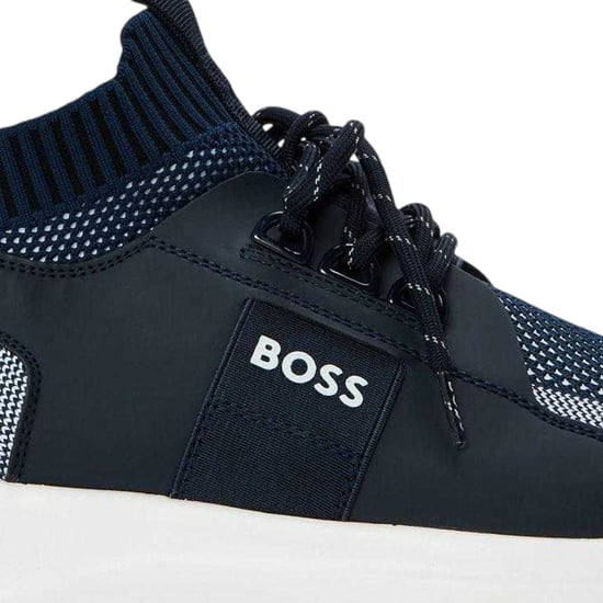 Boss - "Extreme" Logo Sneaker für Herren, Jerseyware (Dunkelblau) - Image 3