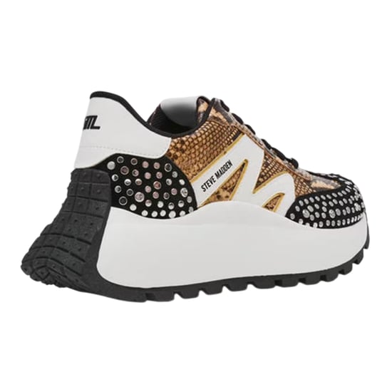 Steve Madden - Schlangenmuster Sneaker für Damen, Plattform-Absatz (Weiß/Schwarz/Braun) - Image 2