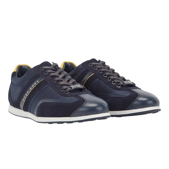 Hugo Boss - "Stiven" Sneaker für Herren, Leder, Zum Schnüren (Marine) - Image 3