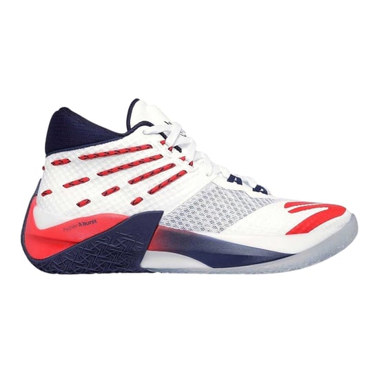 Skechers - Basketball Schuhe für Herren, Netzmaterial (Weiß/Rot) - Image 1