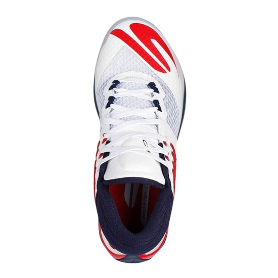 Skechers - Basketball Schuhe für Herren, Netzmaterial (Weiß/Rot) - Image 3