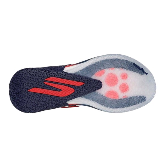 Skechers - Basketball Schuhe für Herren, Netzmaterial (Weiß/Rot) - Image 4