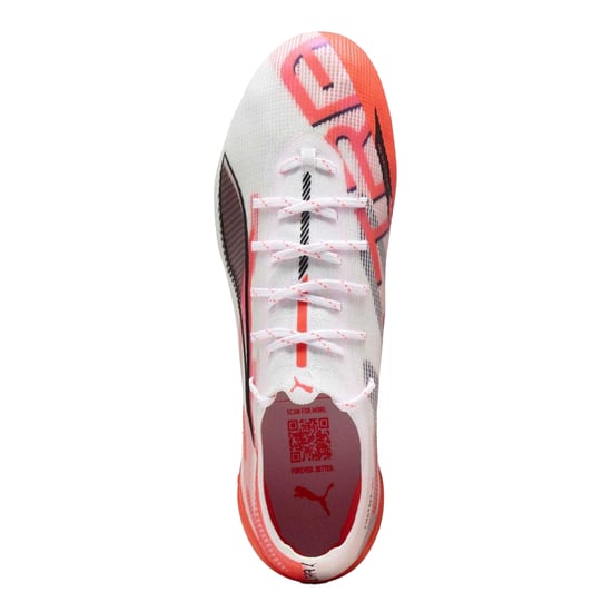 Puma Herren Ultra 5 Ultimate Rasen-Fußballschuhe (Weiß/Rot) - Image 3