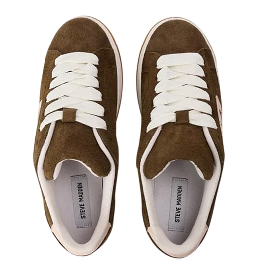 Steve Madden - "Alysha" Logo Sneaker für Damen, Zum Schnüren (Khaki-Braun) - Image 3