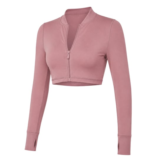 Missy Empire - Jacke für Damen, kurz geschnitten, Fitnessstudio, Anliegend, Langärmlig (Rosa) - Image 2