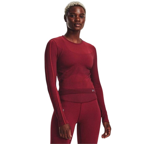 Under Armour - Oberteil für Damen, Nahtlos, UA Rush, Langärmlig (Rot) - Image 1