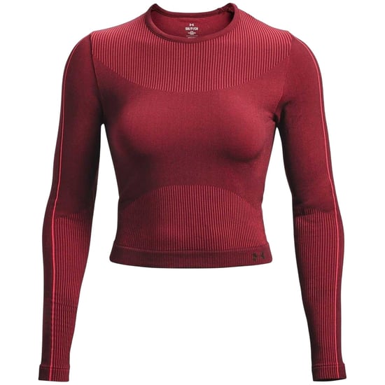 Under Armour - Oberteil für Damen, Nahtlos, UA Rush, Langärmlig (Rot) - Image 2