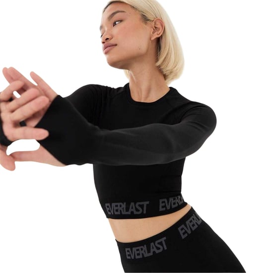 Everlast - Kurzes Top für Damen, Nahtlos, Langärmlig (Samtschwarz) - Image 3