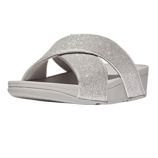 FitFlop - "Glitterdust" Sandalen für Damen, Kreuzriemen (Silber) - Image 1