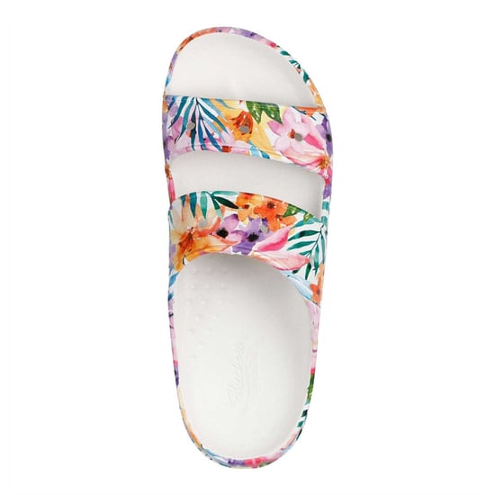 Skechers - Floral Pantoffeln für Damen, Passt über dem Spann (Weiß/Bunt) - Image 3
