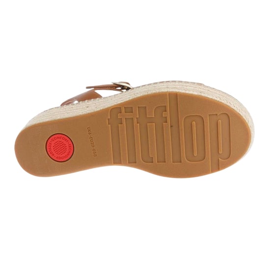 FitFlop - "Eloise Espadrille" Sandalen mit Keilabsatz für Damen, Leder (Hellbraun) - Image 3