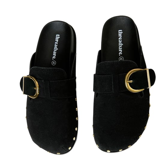 Threadbare - "Urbania" Mules für Damen, Wildleder, Flach (Schwarz) - Image 2