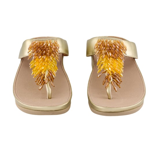 FitFlop - "Platino Rumba" Ombre Sandalen für Damen, Leder, Zehentrenner (Beige) - Image 6
