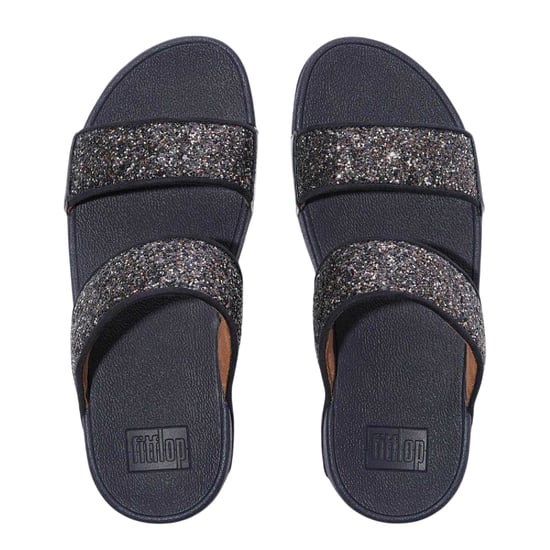 FitFlop - "Lulu" Badesandale für Damen, Glitzer, Keilabsatz (Marine) - Image 3