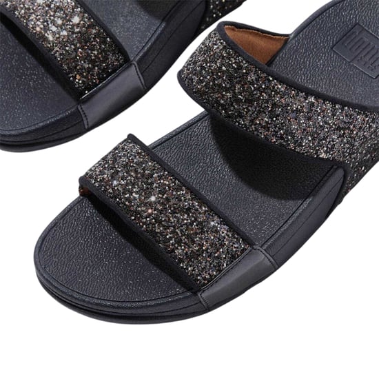 FitFlop - "Lulu" Badesandale für Damen, Glitzer, Keilabsatz (Marine) - Image 5