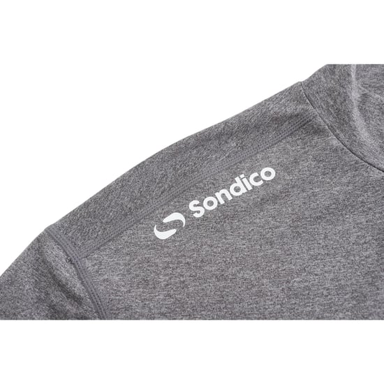 Sondico - Base Layer Oberteil für Herren, Stehkragen (Grau) - Image 4