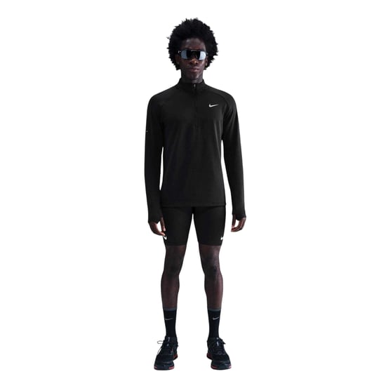 Nike - Base Layer Oberteil für Herren, mit kurzem Reißverschluss, Laufen (Schwarz) - Image 1