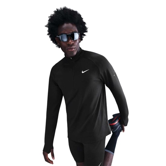 Nike - Base Layer Oberteil für Herren, mit kurzem Reißverschluss, Laufen (Schwarz) - Image 3