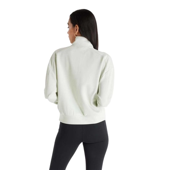 New Balance - Sweatshirt für Damen, mit kurzem Reißverschluss, Jerseyware, Übergroß (Minzgrün) - Image 2