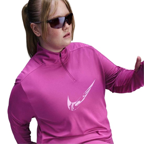 Nike - Oberteil für Damen, mit kurzem Reißverschluss, Athletisch, Plus (Fuchsia Rosa) - Image 3