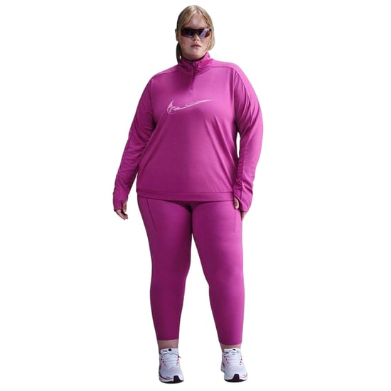 Nike - Oberteil für Damen, mit kurzem Reißverschluss, Athletisch, Plus (Fuchsia Rosa) - Image 5