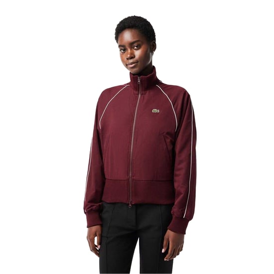 Lacoste - Trainingsjacke für Damen, Durchgehender Reißverschluss, Athletisch (Zinfandel) - Image 1