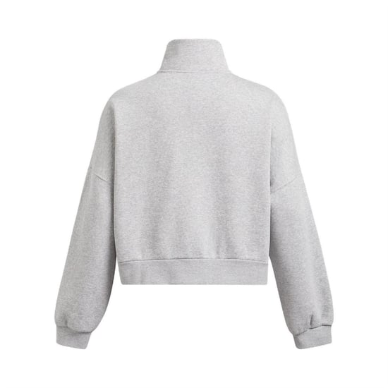 Under Armour - "Icon" Fleece-Oberteil für Damen, mit halbem Reißverschluss, Übergroß (Grau) - Image 2