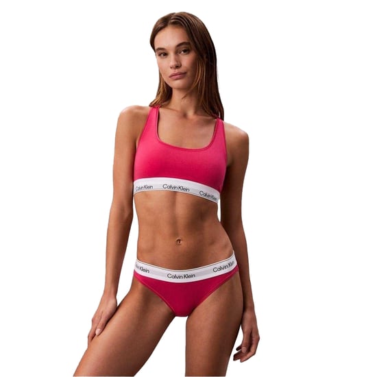 Calvin Klein - Bralette für Damen, Baumwollmischung (leuchtendes Pink) - Image 4