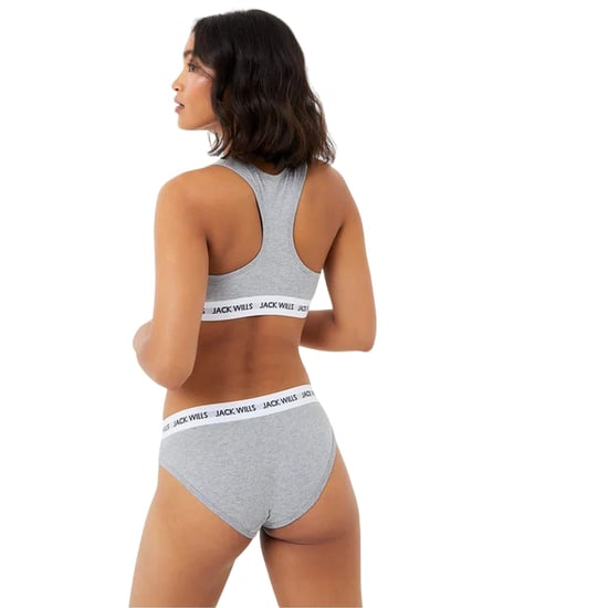 Jack Wills - "Dibsdall" Bralette für Damen, Baumwolljersey (2er-Pack) (Grau meliert) - Image 2